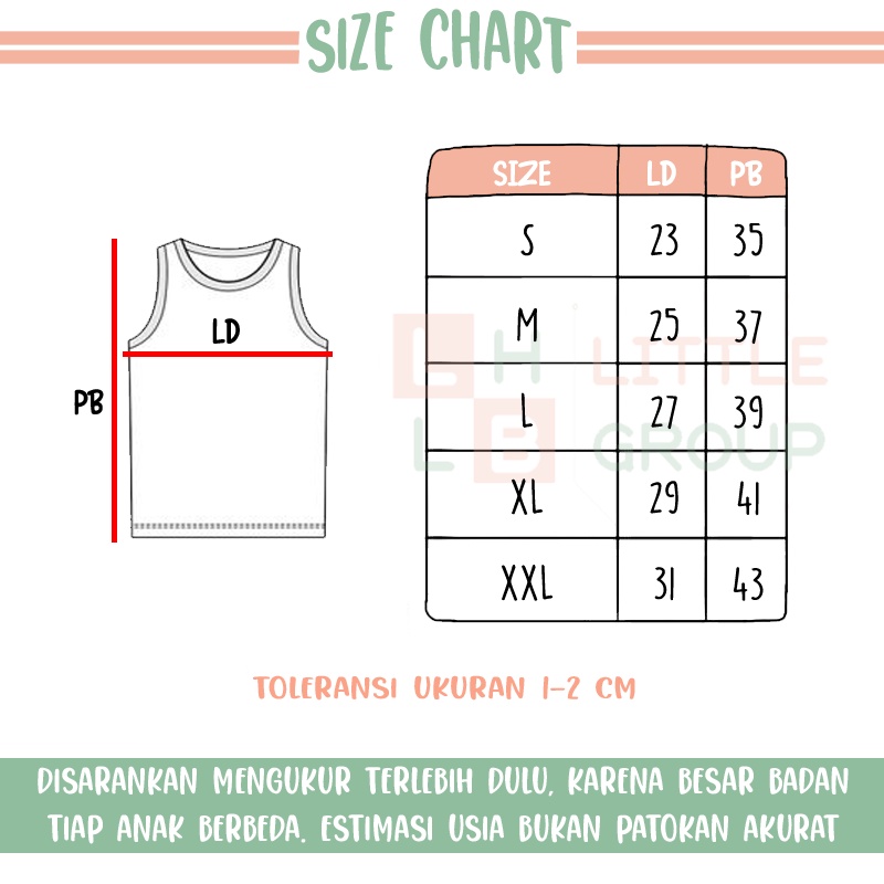 3 PCS BEBE Singlet Anak Murah/Kaos Dalam Anak Bayi Murah