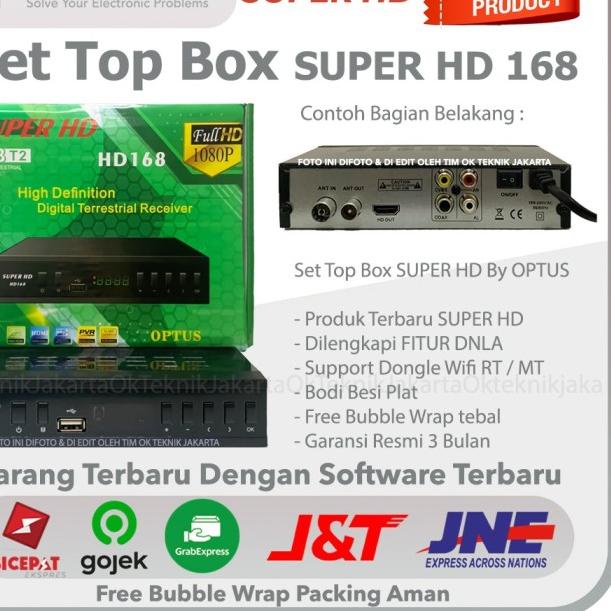 Set Top Box DVB-T2 Super HD 168 By Optus Terbaru - PLASTIK, RCA