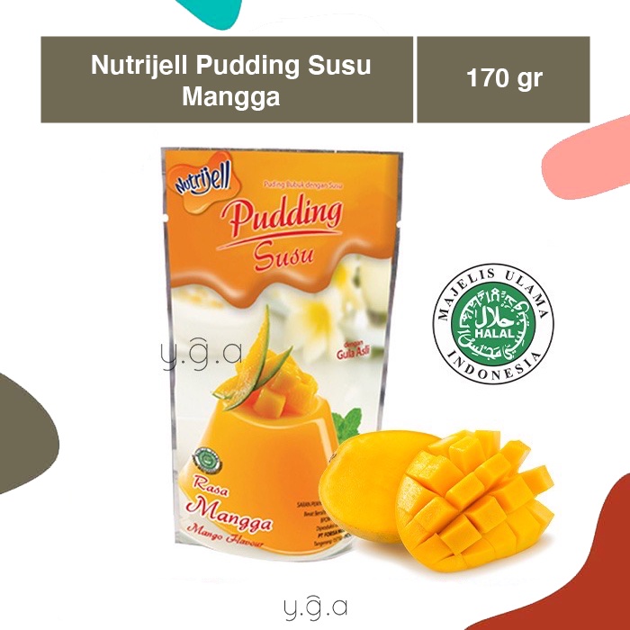 

Nutrijell Pudding Susu Rasa Mangga 170gr / Nutrijel Mango Puding