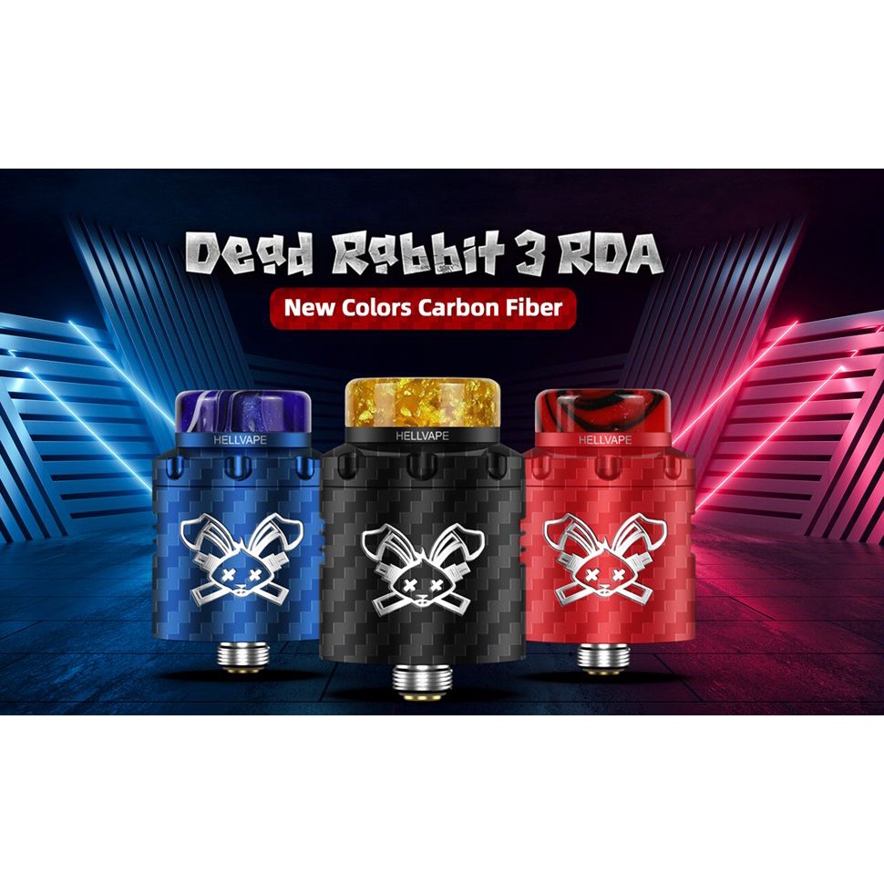 Authentic RDA Dead Rabbit v3 Carbon Fiber Edition RDA by Hellvape