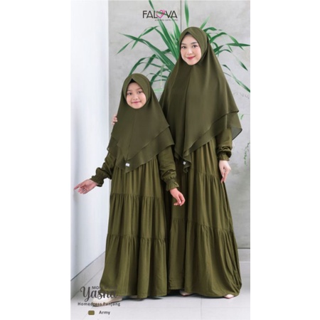 YASNA, Baju Gamis Polos, Homedress Panjang DEWASA  dari Falova-2