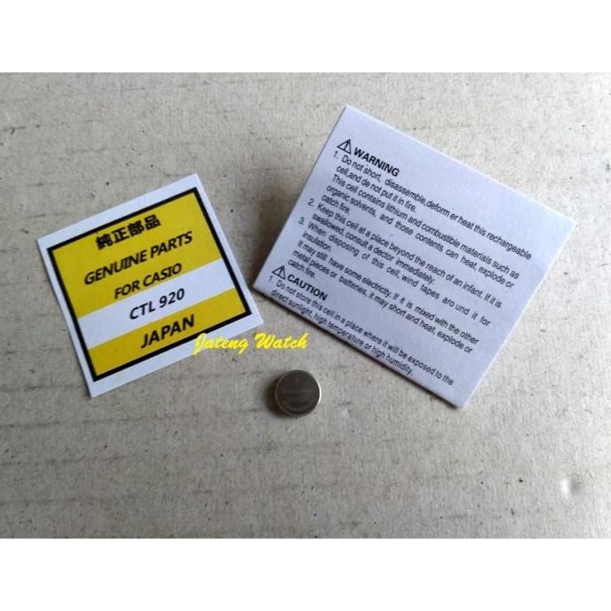 Panasonic CTL 920 CTL920 CTL920F Original Baterai Casio ToughSolar