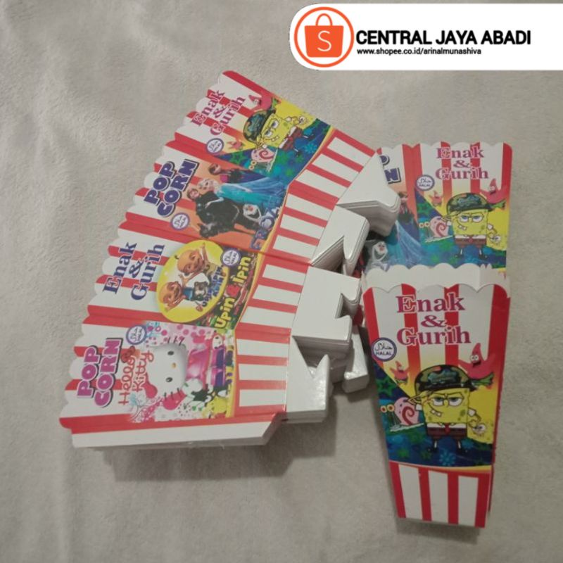 

300 LEMBAR KERTAS POPCORN 12 × 6 BAHAN IVORY PUTIH HIGH QUALITY DUS POP CORN BOX POPCORN KOTAK POPCORN KEMASAN POP CORN PRODUK TERBARU KUALITAS TERBAIK | CENTRAL JAYA ABADI 5728