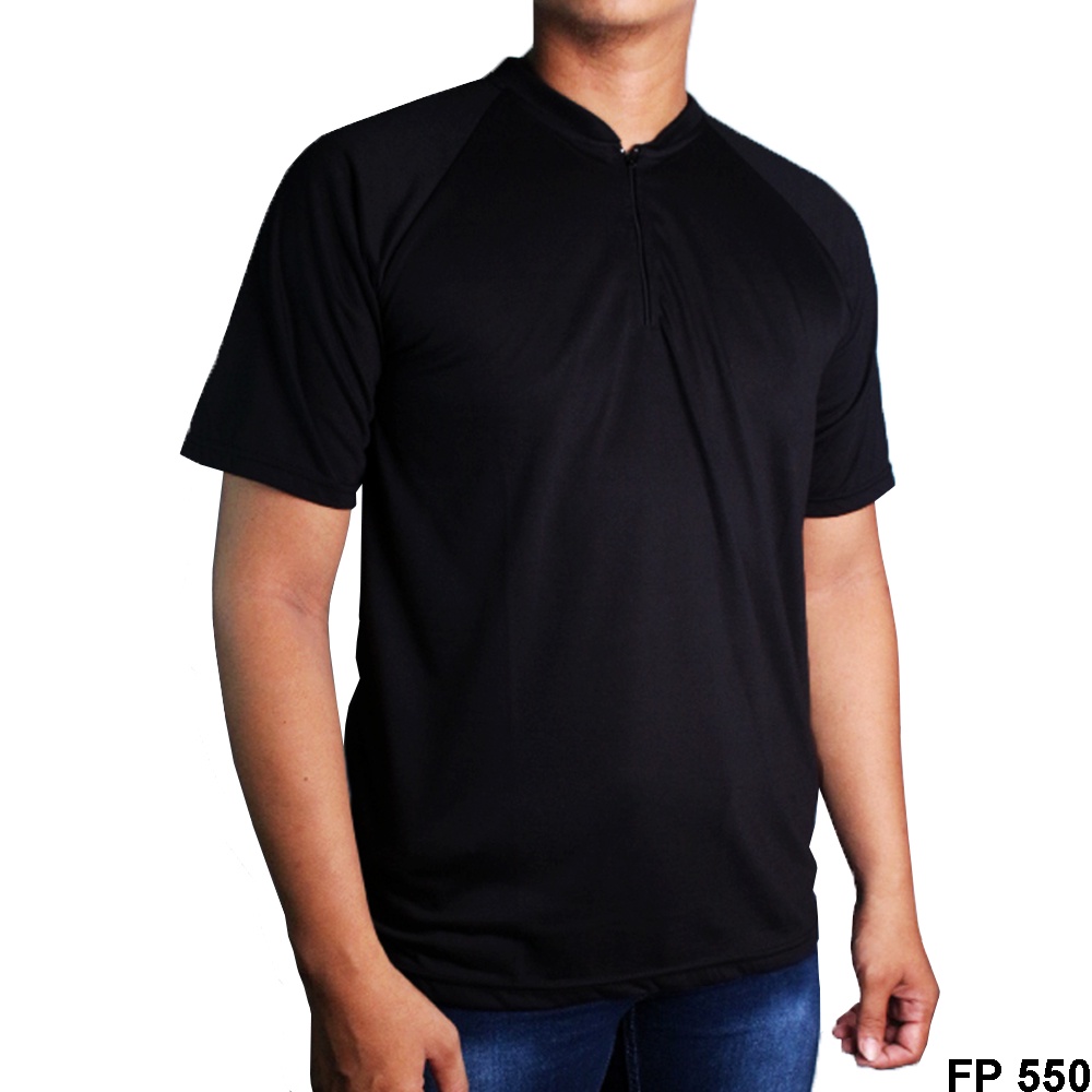 Kaos Polos Katun Combed Kerah V-neck - POL 43