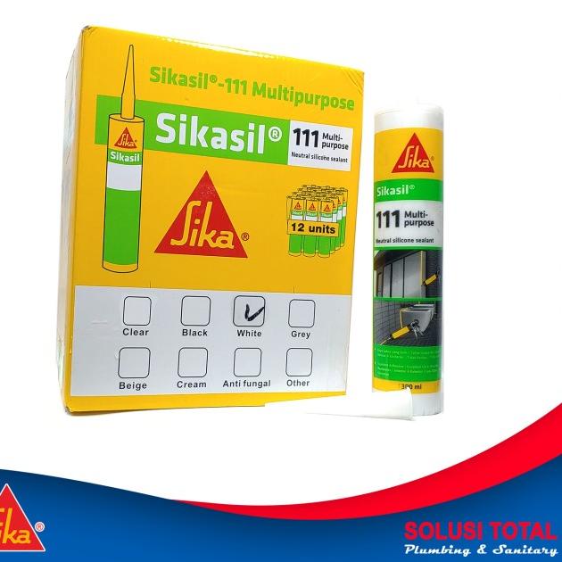 

SikaSil 111 Multipurpose White Putih Silicone Sealant Silen 300ml