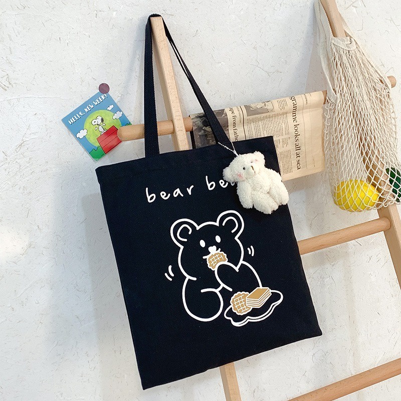 Tote Bag DNB Tas Samping Kanvas Totebag Wanita Fashion Korea