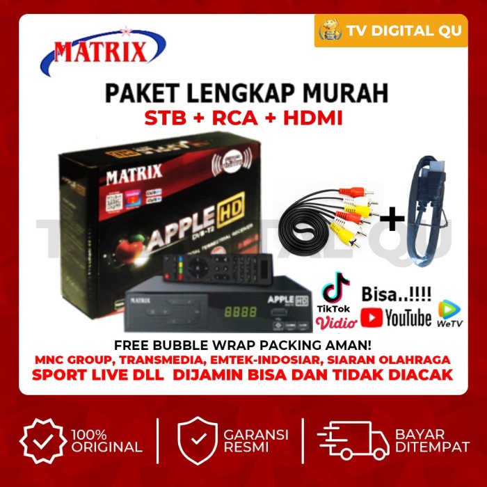 Set Top Box TV Digital/Receiver New Matrix Apple HD Youtube