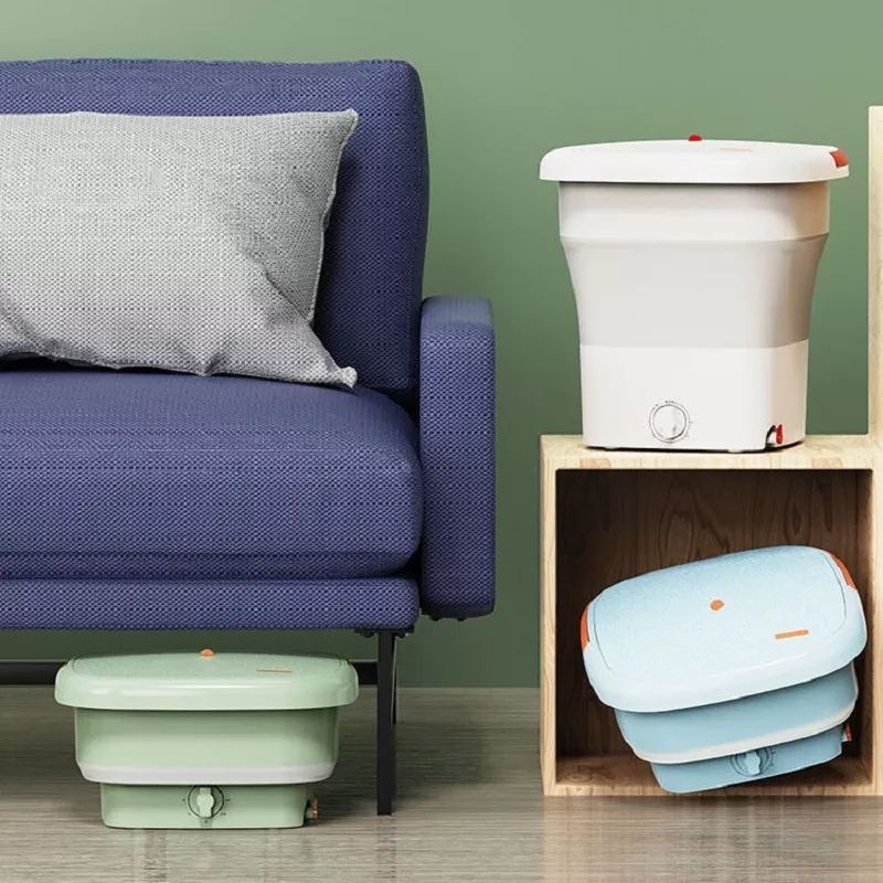 Mesin Cuci Lipat Kapasitas Besar 11.5L dengan pengering dan Blue light