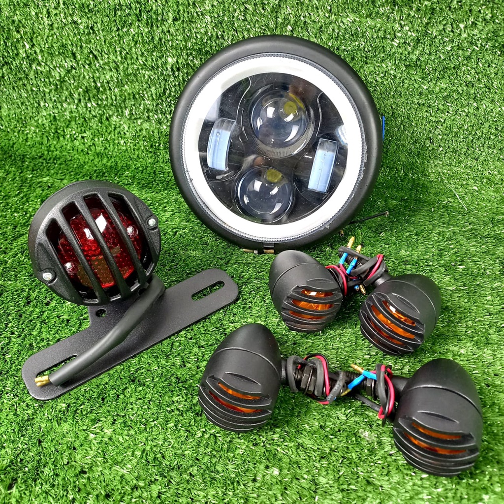 Paket Japstyle Reflektor CB LED Stoplamp Plus Sein Grill Tralis Import