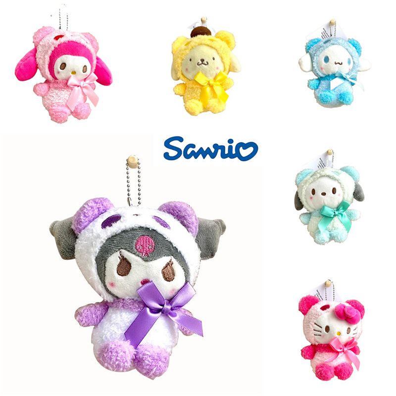 Sweet Sanrio Kuromi Plush Pendant Keychain Boneka Boneka Untuk Anak