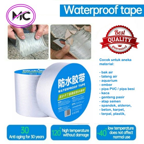 Lakban Anti Bocor Waterproof Super Kuat Anti Air Tahan Panas Aluminium Foil Aspal Anti Pecah Tambal Atap Lem Talang Serbaguna