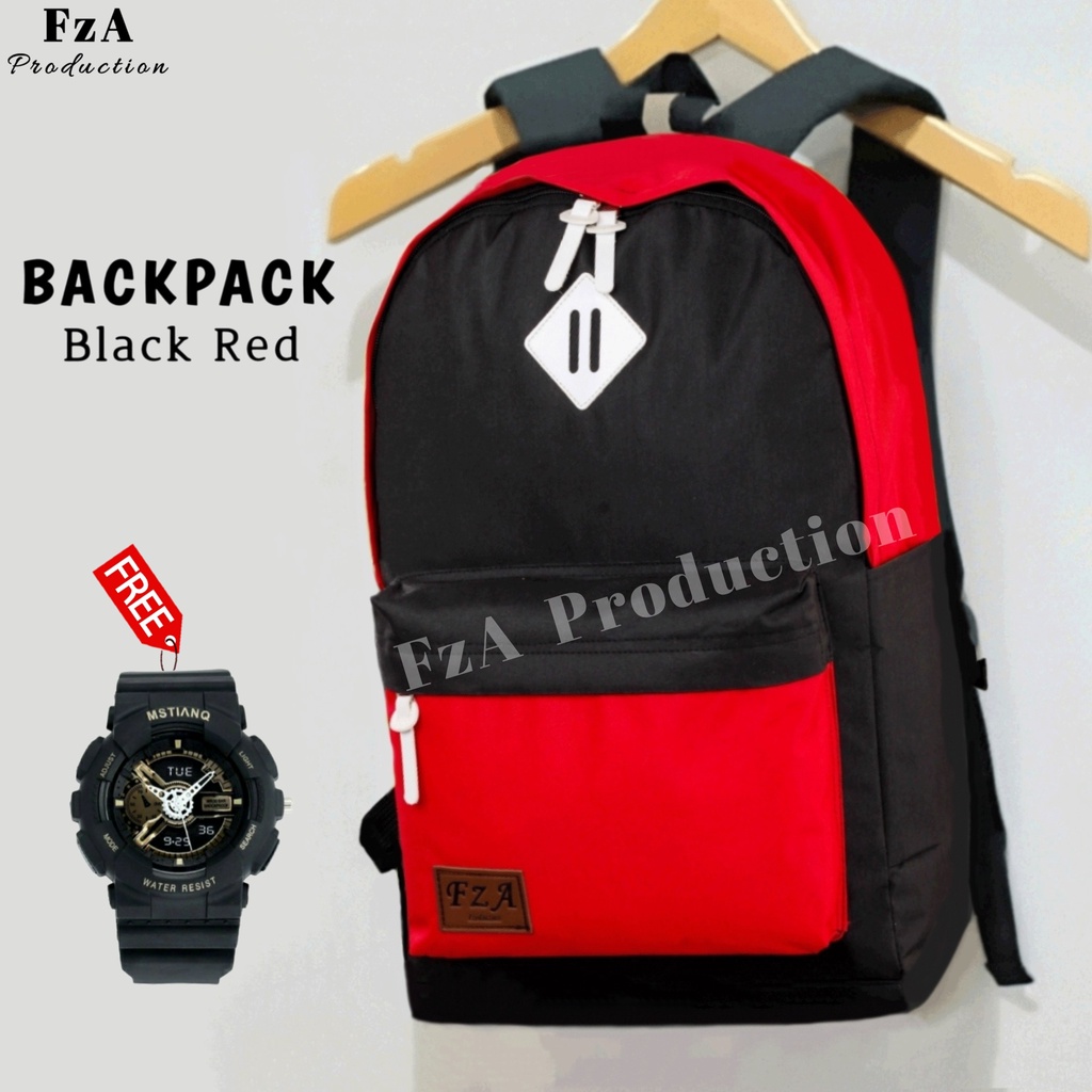 Tas Ransel Distro Tas punggung Tas Ransel Laptop Distro Backpack Original FzA FREE Jam Tangan Sport