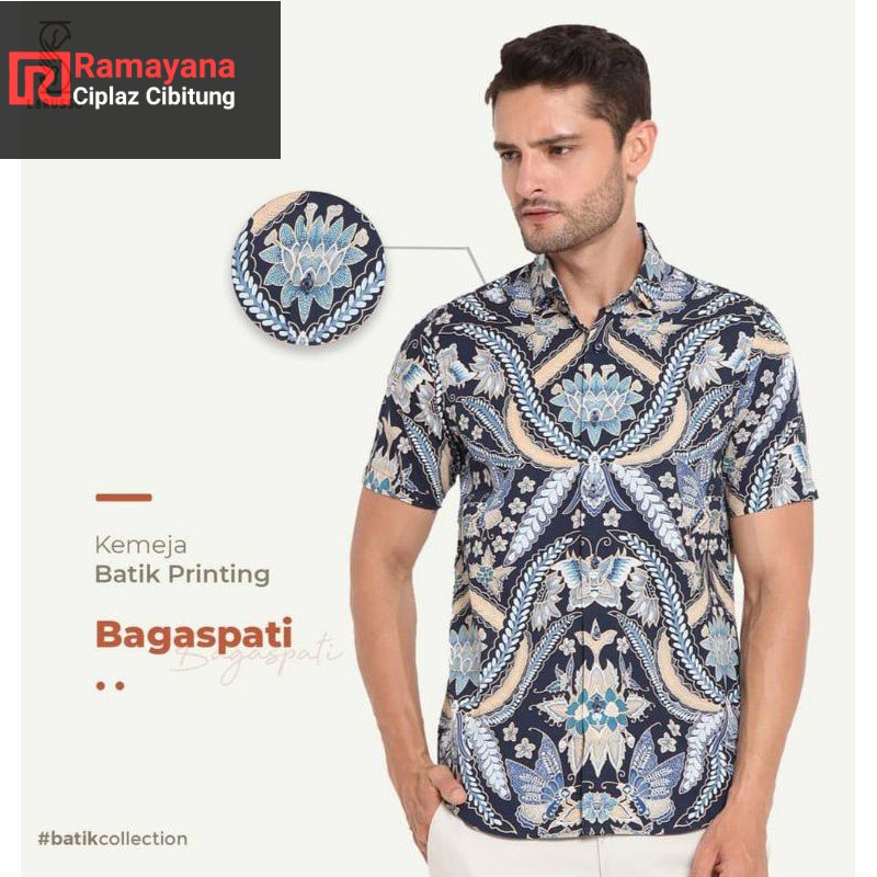 Larusso/kemeja printing pria/bagaspati / larusso / Ramayana Cibitung