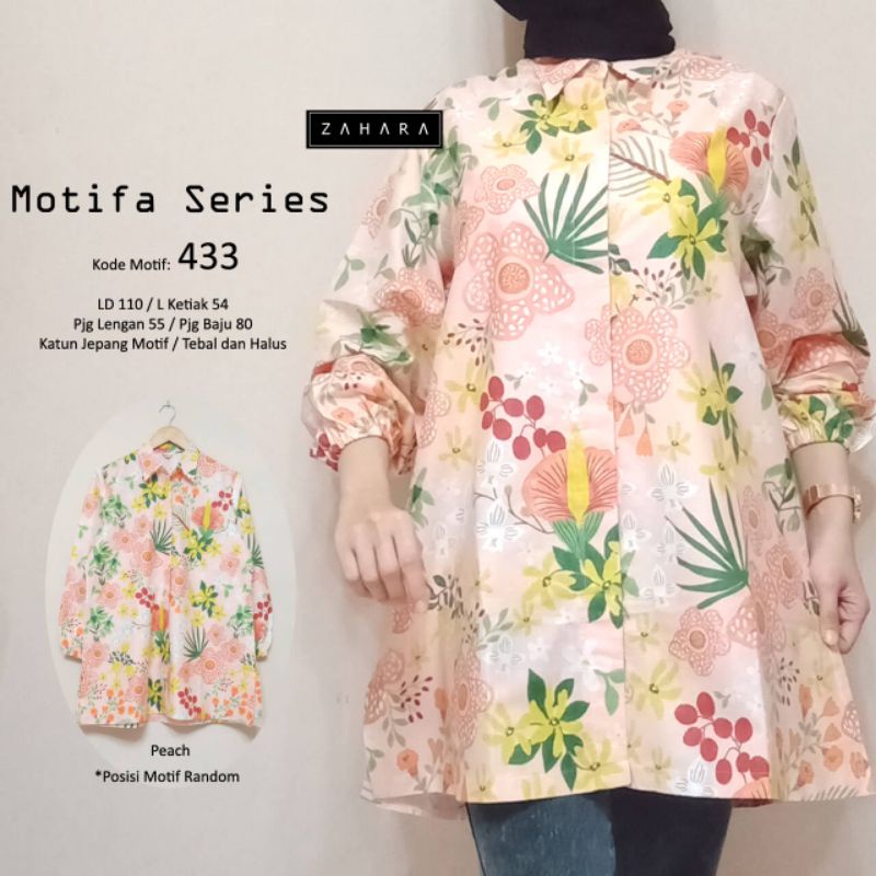 Baju Atasa Wanita Blouse Motifa Series Original Zahara Ld 110