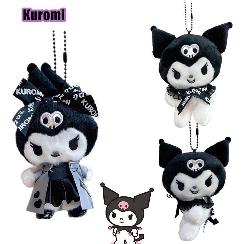 Sweet Sanrio Kuromi Plush Pendant Toy Keyring Pp Cotton Hadiah