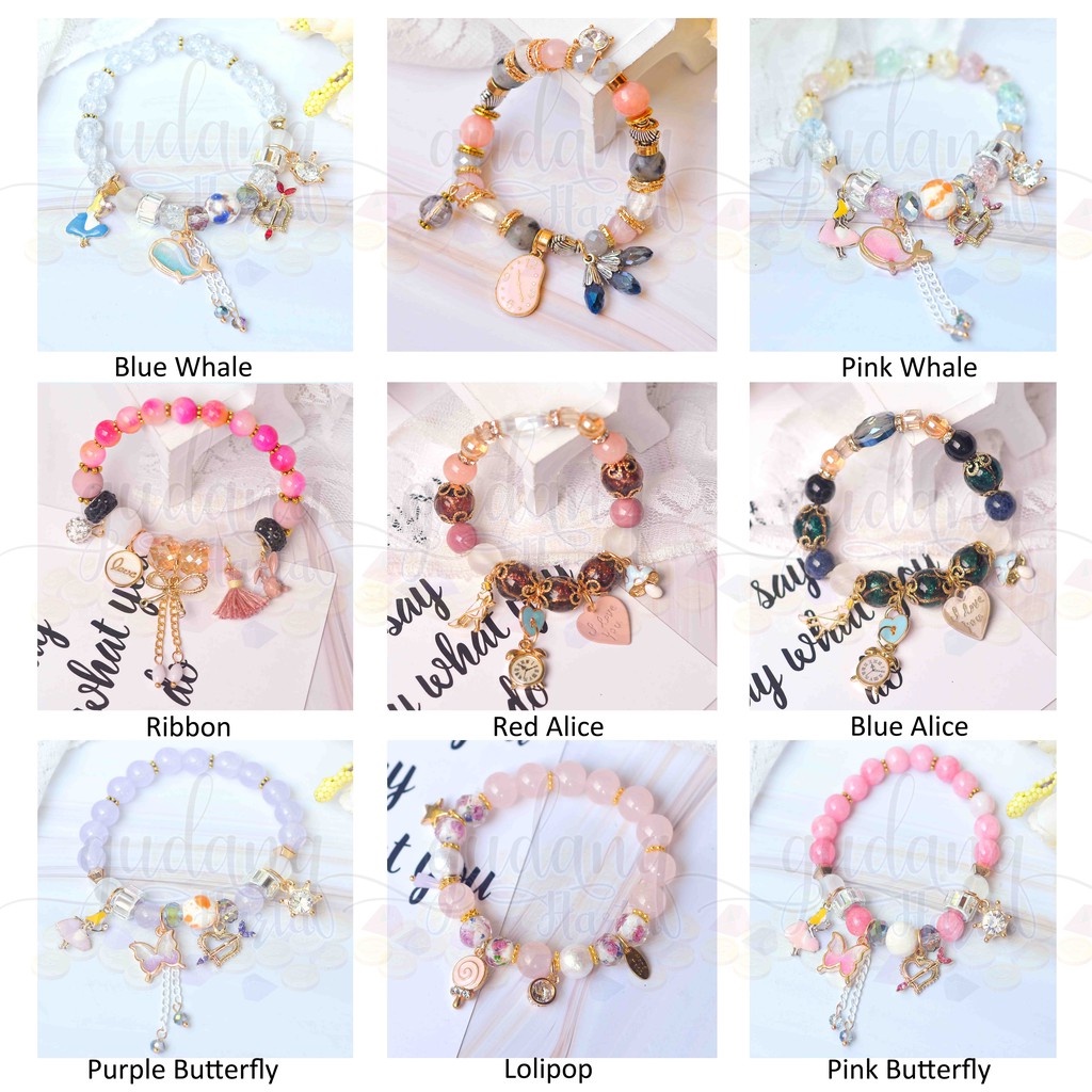 Gelang Lucky Charm Alice Lucu Unik Cantik GH 205153