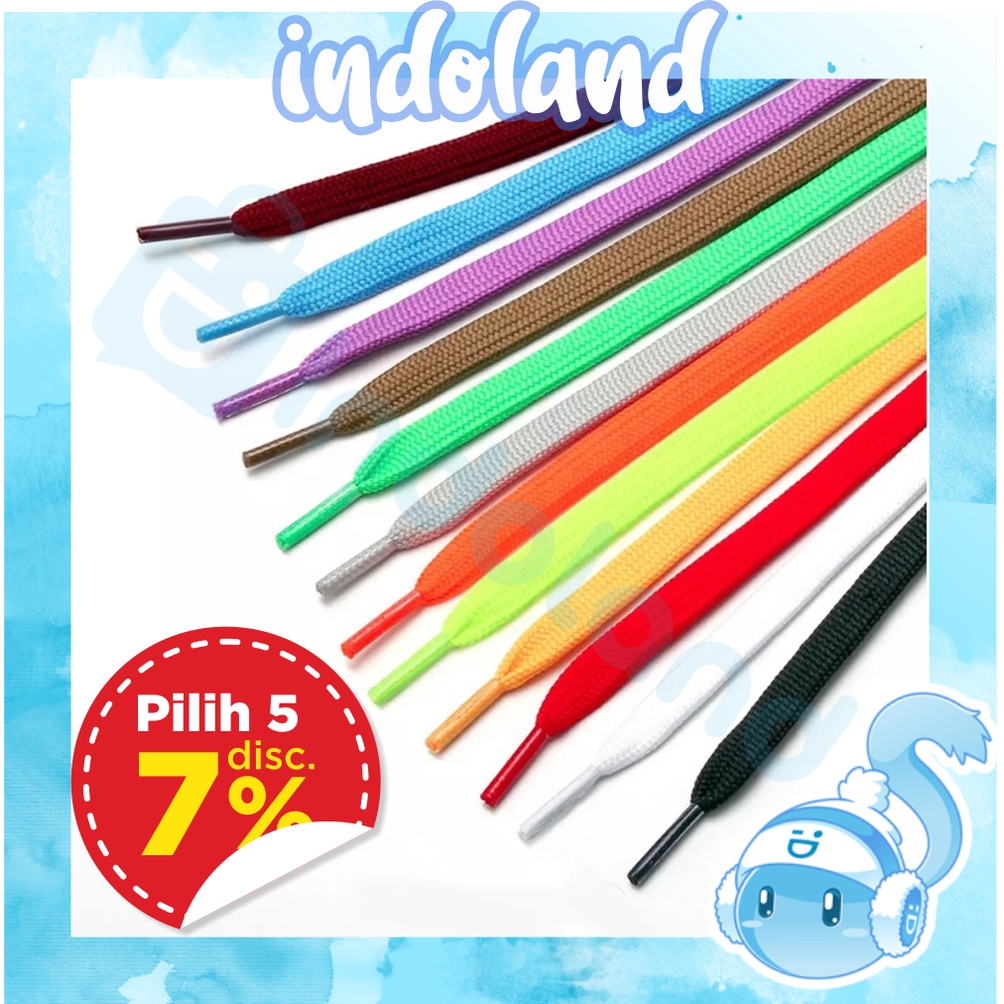 ☀INDOLAND☀ Tali Sepatu Sneakers Pipih Tali Gepeng / Tali Hoodie / Shoelaces R801