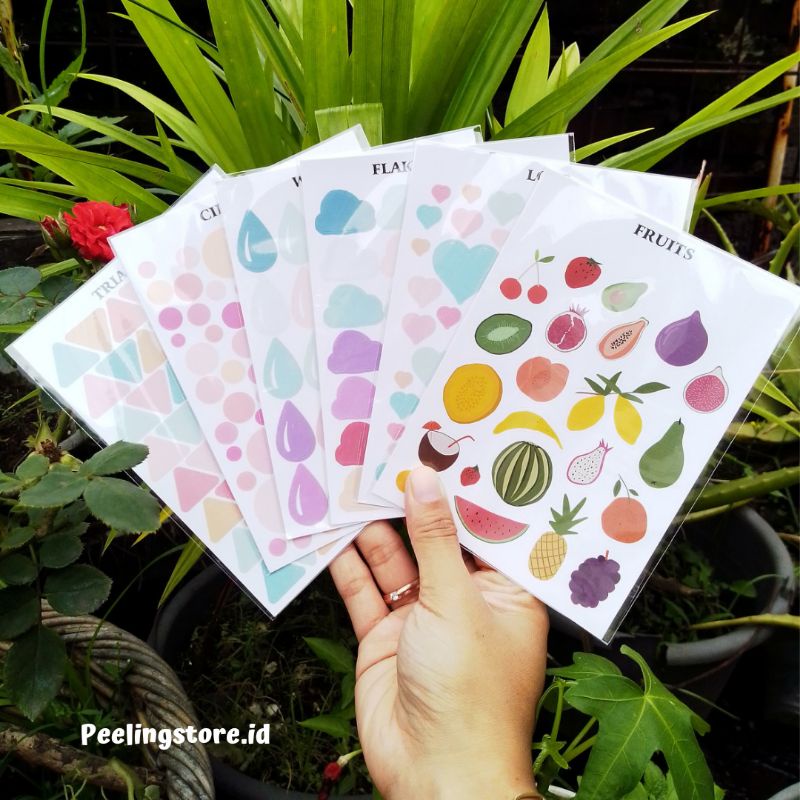 

Stiker Dekorasi | Stiker Budgeting | Stiker Hiasan | Stiker Buku | Stiker Planner | Stiker Journal | Yuezhen creative cartoon ins watercolor wind sticker simple graphics lovely hand tent decor [F1-1]