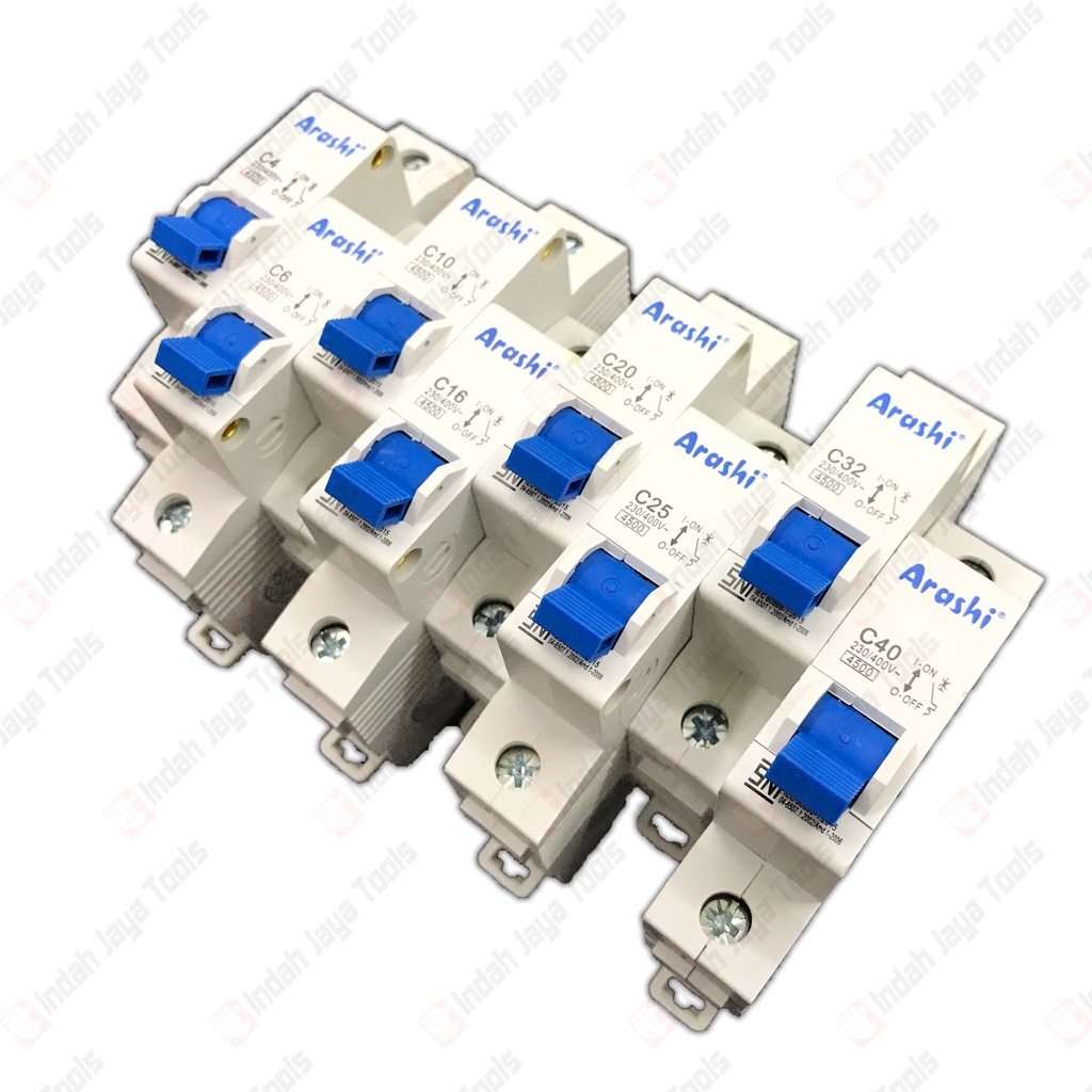 ARASHI MCB 1 Phase 4 6 10 16 20 25 32 40 Ampere MCBA 1P SNI