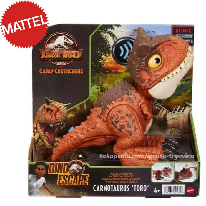 Mattel Jurassic World Camp Cretaceous Wild Chompin Carnotaurus Toro