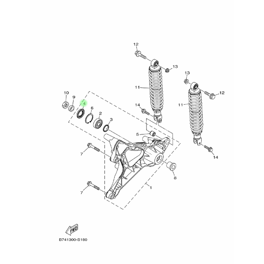 KARET SIL SEAL SWING ARM FORK LUAR AEROX 155 LAMA LEXI XMAX X MAX 250 ORIGINAL YGP 93106-28813