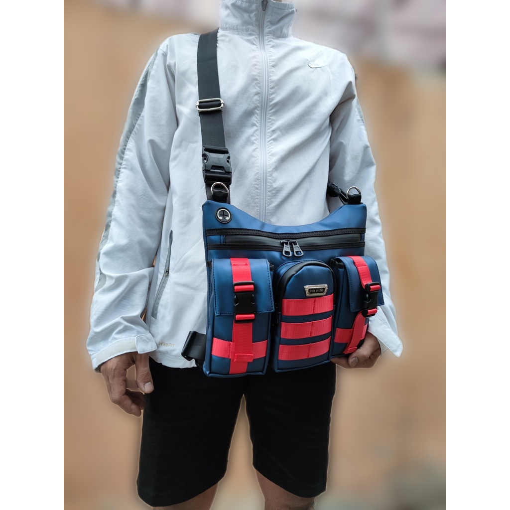 Tas Dada ANTI AIR 2 Fungsi Polo Amstar Bahan Ballon Tebal Tas Selempang &amp; Chest Bag Waterproof Best Quality Tas Selempang