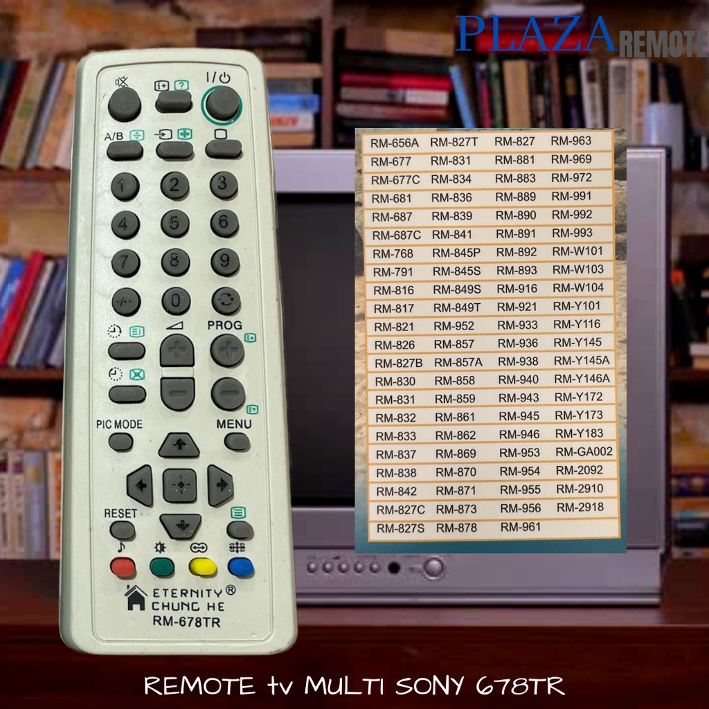 Remote SONY multifungsi universal khusus TV sony tabung CRT 678TR