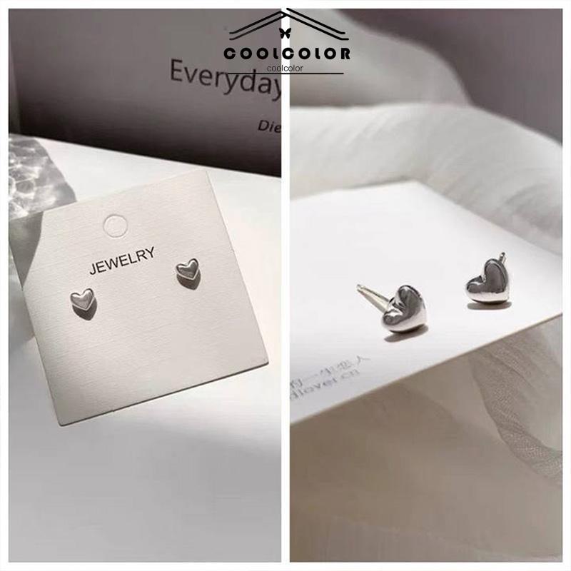 COD❤️Fashion Anting Mini Kecil Sederhana Perhiasan Telinga Logam Berbentuk Hati Manis Sederhana Wanita- cl