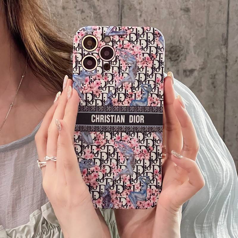 Luxury IMD Case HP iP iPhone X Xr Xs Max14 Plus+Apple11 12 13 Pro Max Sarung Silikon Wanita Casing Handphone Christian Dior Offcial Style