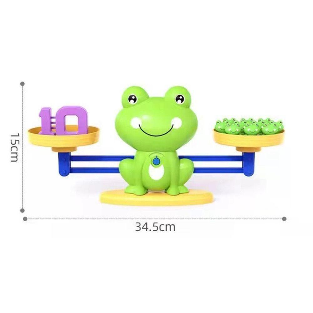 REBUY Rebuy Frog Balance Scale Mainan Anak Kreatif Permainan Keseimbangan Mainan Pelatihan Preschool Mainan Berhitung Mainan Tuas Prinsip Timbangan Keseimbangan Timbangan Digital Balance Scale