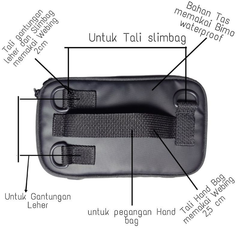 Handbag Pria Pouch Handphone Waterproof  Kander