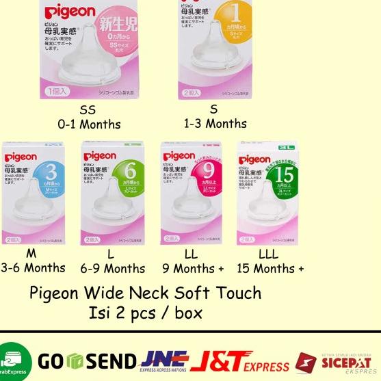 Dot Pigeon Wide Neck Soft Touch Peristaltic Nipple 2 pcs - LLL