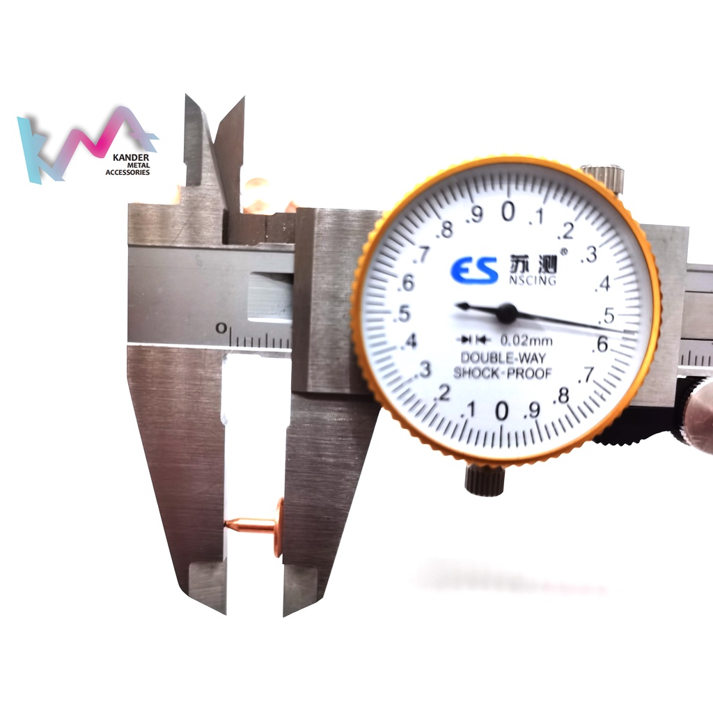 KANDER 100pcs Brass Rivet Jeans Kancing Keling Paku Centang YKK