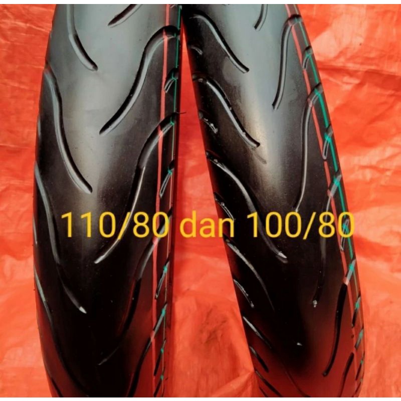 SEPASANG BAN MICHELIN 110/80 DAN 100/80 RING 14