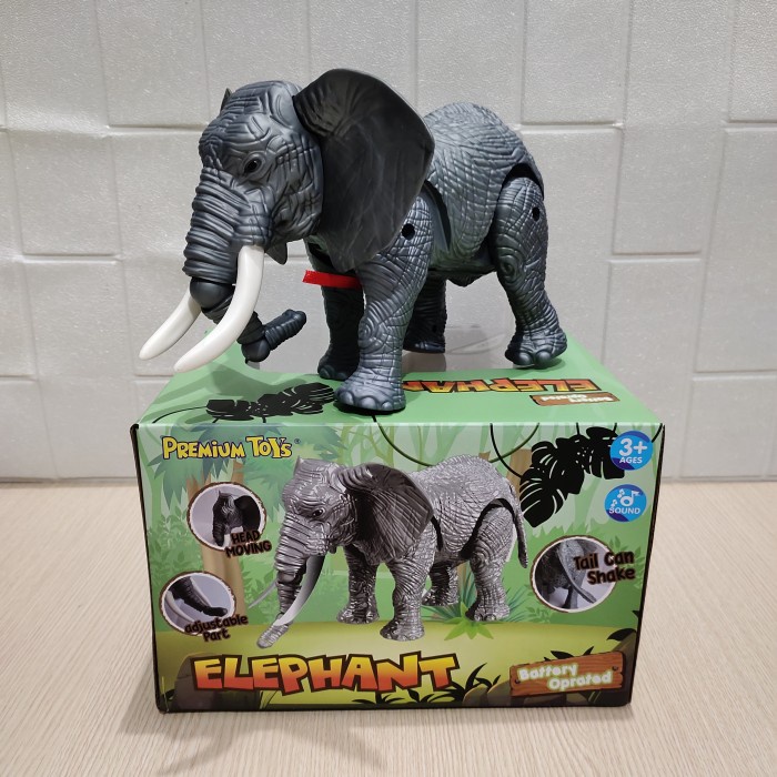 Mainan Gajah - Robot Gajah Berjalan dan Bersuara