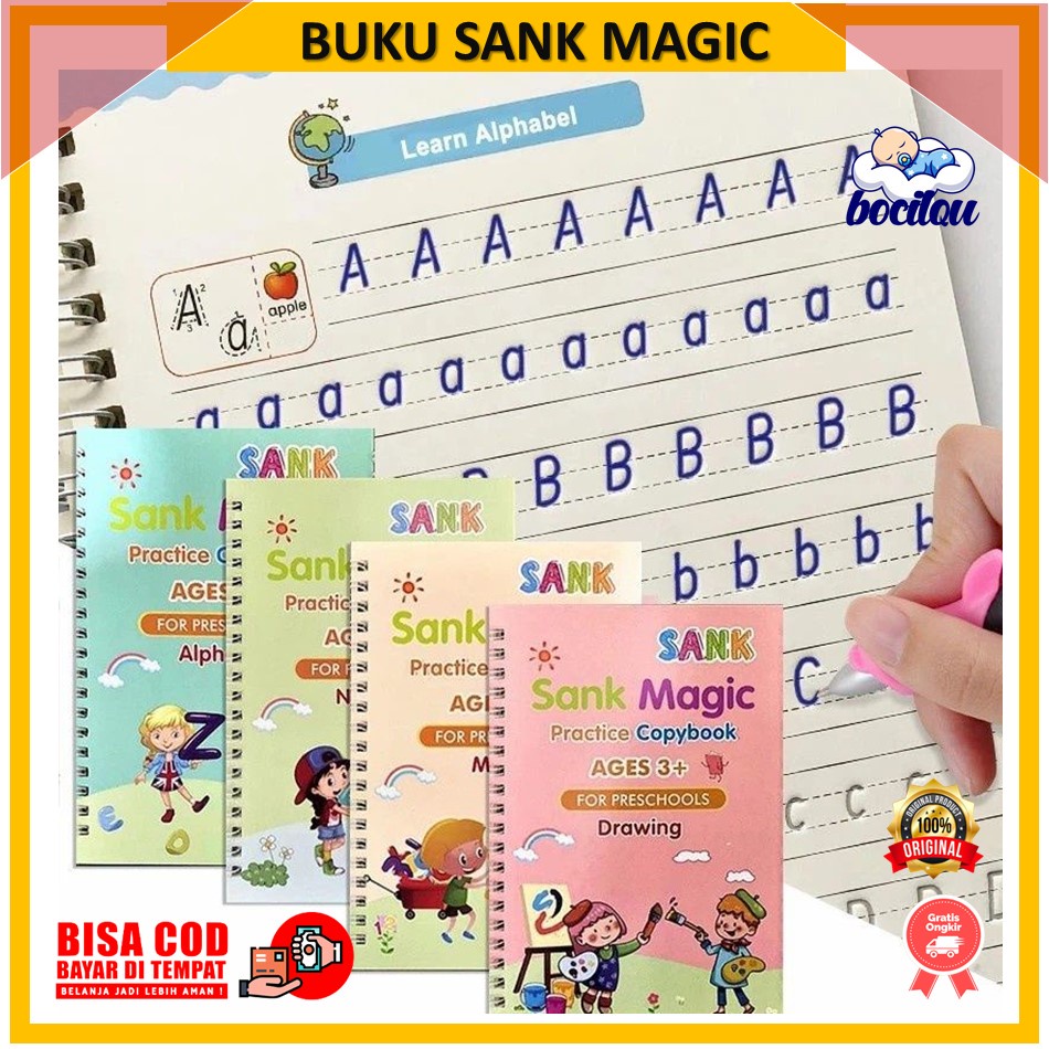 

Buku SANK Magic Practice Book 1 SET ISI 4 BUKU + PULPEN Terbaru