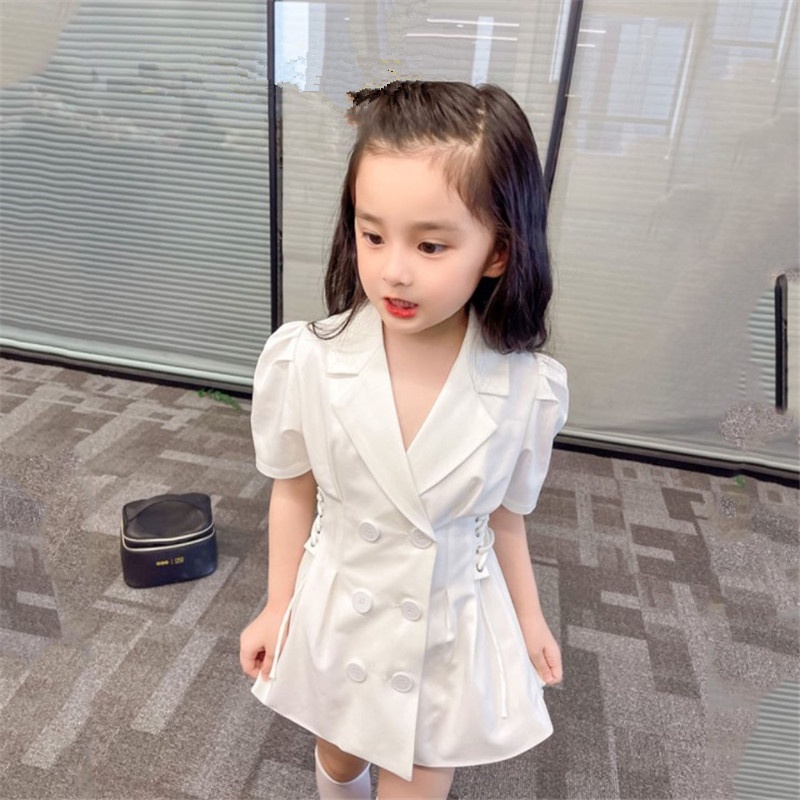 LittleAaron  DRESS MINI BLAZER EBV Baju Dress Anak Perempuan Import