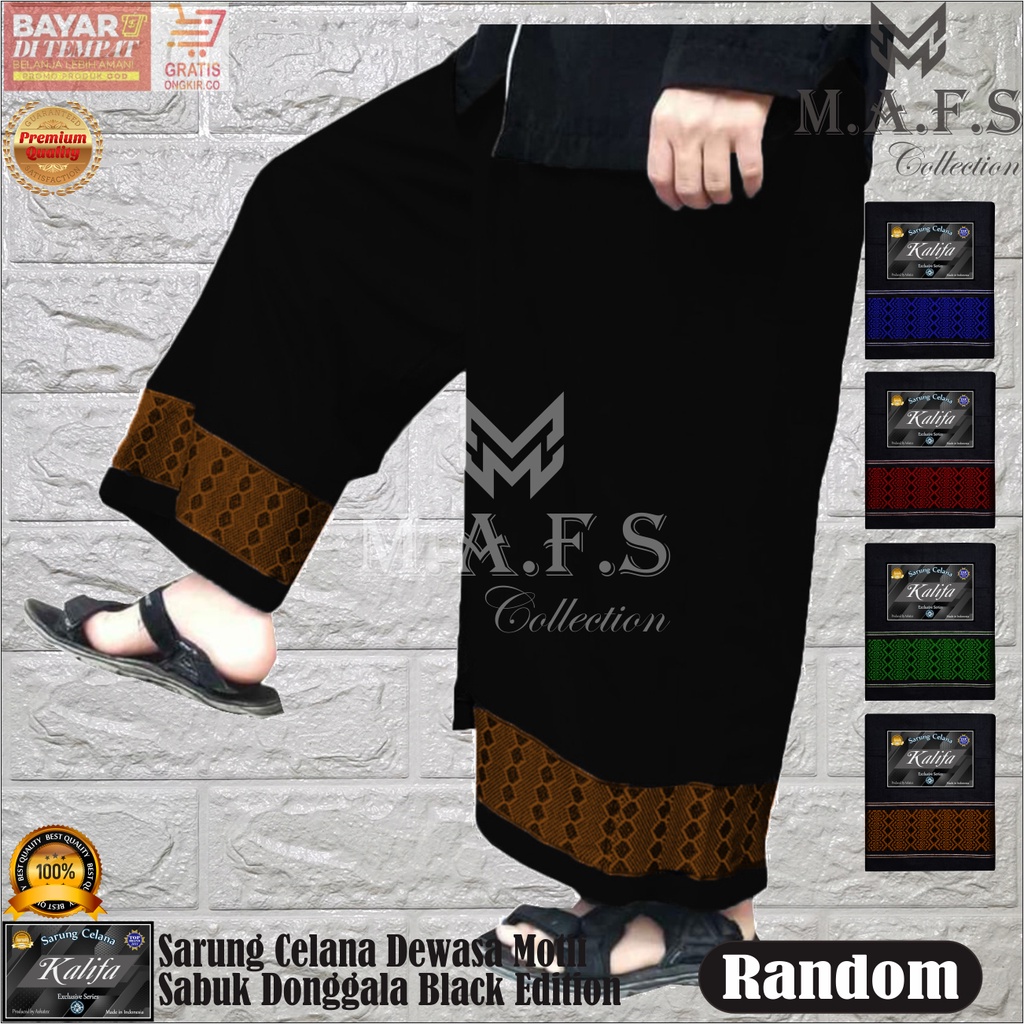 SARUNG CELANA DEWASA MOTIF SABUK SONGKET POLOS WARNA KALIFA