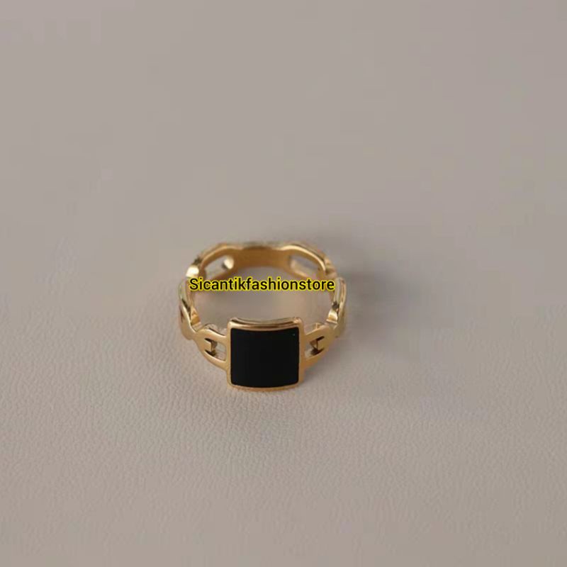 CINCIN TITANIUM CLOVER TRENDING KEKINIAN ASLI TITANIUM ANTI KARAT SELAMANYA CINCIN WANITA CLOVER TERBARU TERLARIS FASHION WANITA PRIA