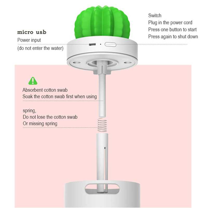 Humidifier Unik - 3Life Air Humidifier Pelembab Udara Aromatherapy 280ml - Cactus