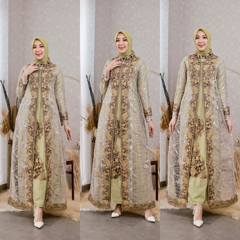 GAMIS NEW MAKKAREEM // BAHAN TILLE BORDIR PREMIUM MIX BORDIR // SERAGAMAN KELUARAGA // BAJU PESTA LAMARAN // BAJU WISUDA // KEBAYA MODERN // BAJU WISUDA // BAJU PESTA // By Pelangi Jaya