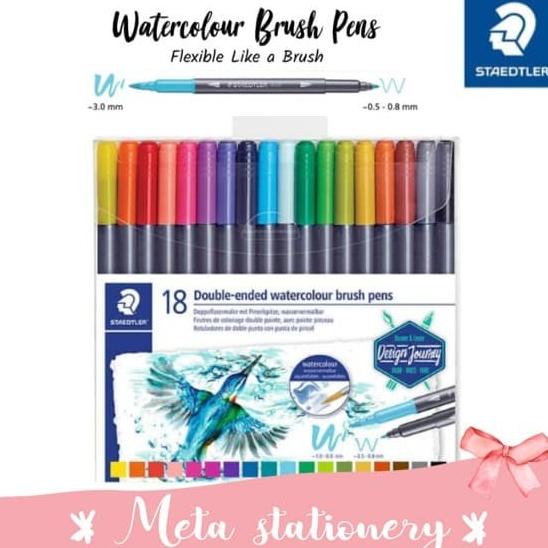 

Brush Pen Staedtler Double-Ended Watercolour 18 warna