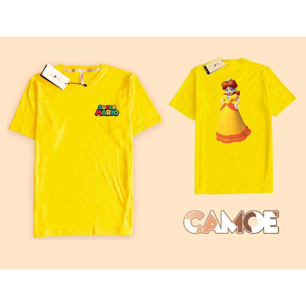 Kaos Tshirt Depan Belakang Super Mario 3D Character Daisy