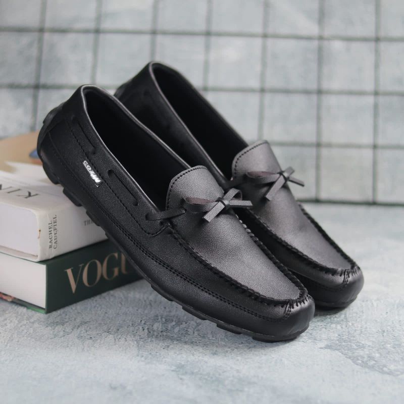 Sepatu Slip On Pria Santai Casual Formal Kulit Sintetis Kerja Kuliah Kantor Kondangan Cozy Houston