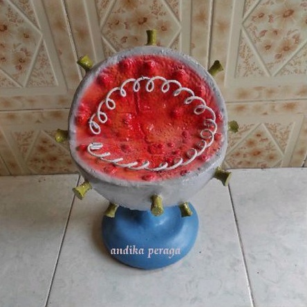 

model virus corona dan virus HIV alat peraga pendidikan model virus corona