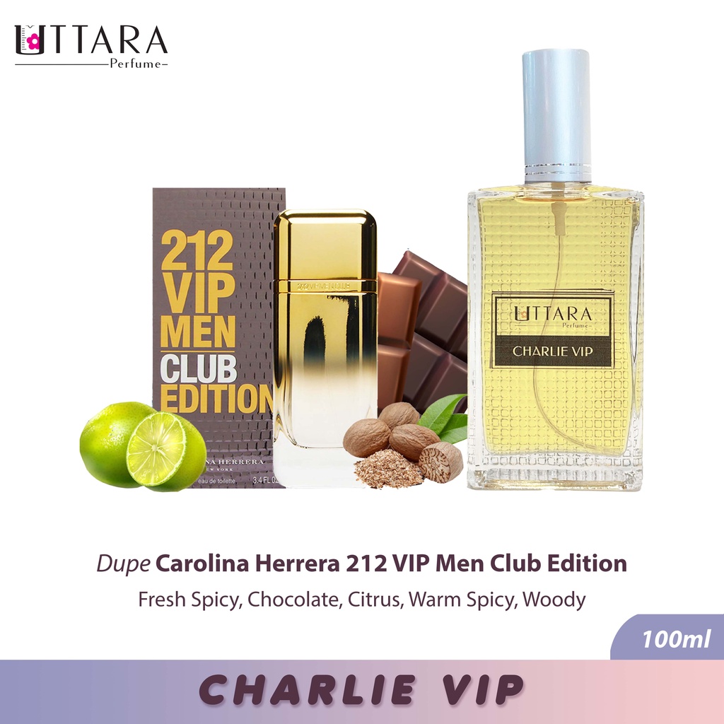 CHARLIE VIP 100ml Uttara Parfum Refill ( duped CH 212 VIP MEN CLUB EDITION )
