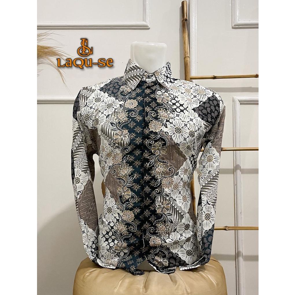 *Diskon* Kemeja Batik Pria Lengan Panjang Kemeja Pesta Pria Batik Kondangan Pria By Laquse Kebayaa T
