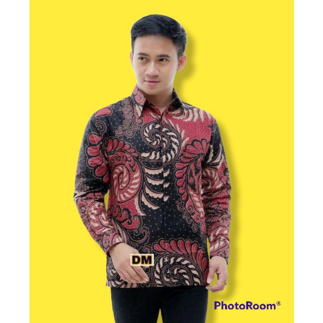 Baju Batik Pria Dewasa 2022 Lengan Panjang Kekinian Kemeja Batik Lengan Panjang Pria Mewah Kemeja Ba