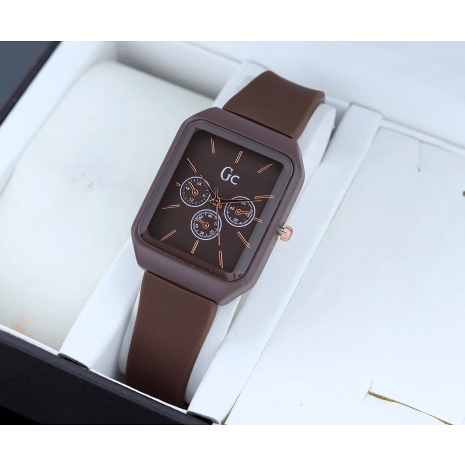 SEVEN ID WATCHES✅ Jam tangan GC 2233 Analog Wanita Strap Karet Chrono Varias free batrai
