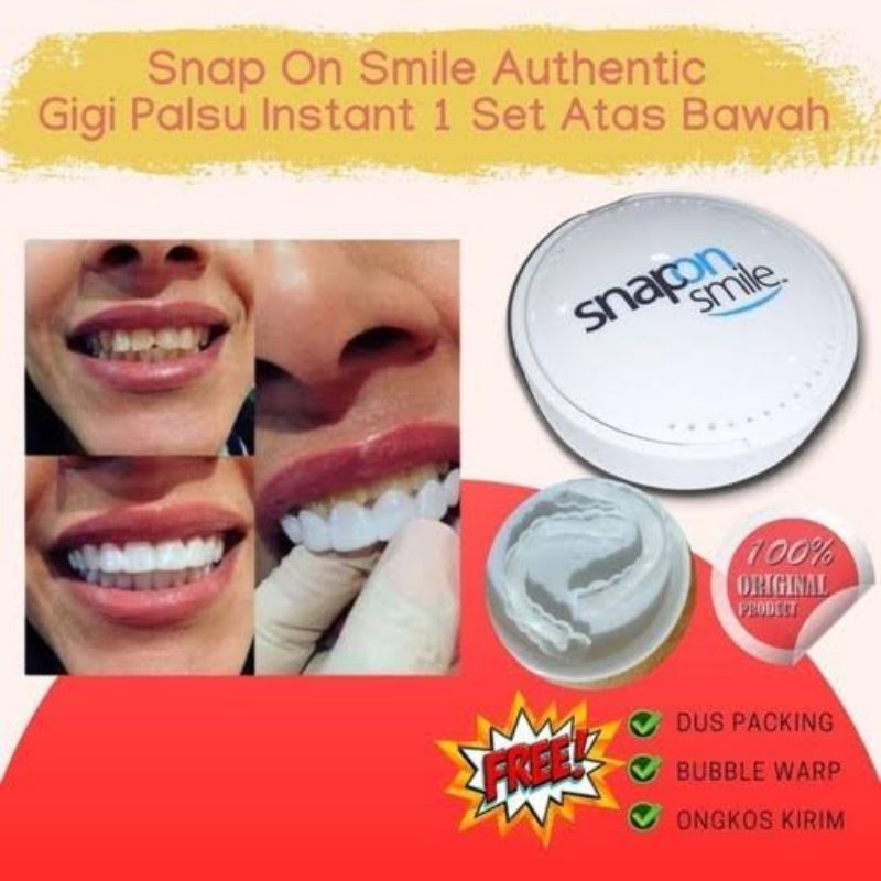 Snap On Smile 100% Original / Perapih Gigi Silicon Mudah Dibentuk